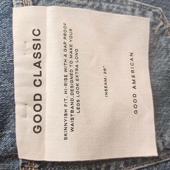 GOOD AMERICAN Good Classic Skinny-ish Fit Hi-Rise Jeans Women's Size 6/28 NWT - Picture 5 of 17